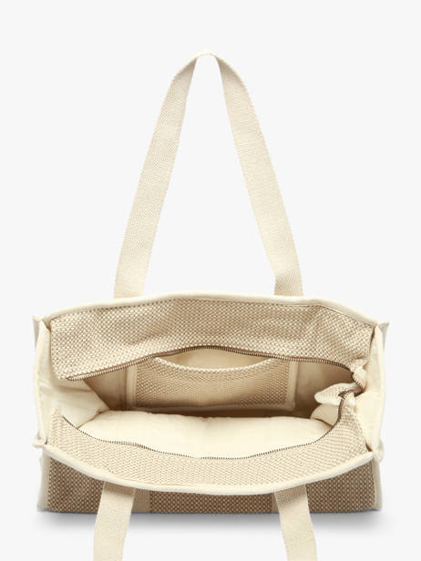 Sac Porté épaule Tressage Coton Hindbag Beige tressage TS vue secondaire 3