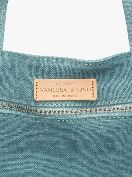 Le Cabas L Lin Et Paillettes Vanessa bruno Bleu cabas lin 31V40315 vue secondaire 2