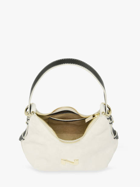 Sac Bandoulière Sam Cuir Daim Nathan baume Beige vogue 4 vue secondaire 3