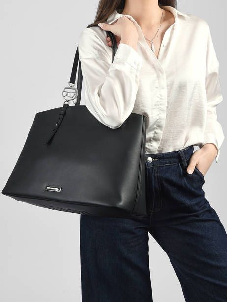 Sac Porté épaule K Ikon Polyester Karl lagerfeld Noir k ikon B2W30057 vue secondaire 1