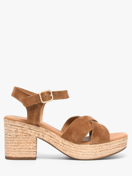 Sandales à Talon En Cuir Aliwell Marron women A123066