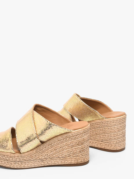 Mules Talon Compensé En Cuir Aliwell Or accessoires A126190 vue secondaire 2