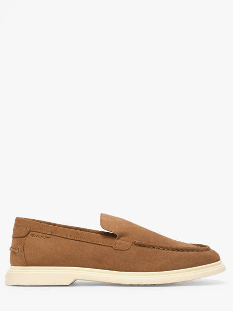 Mocassins En Cuir Gant Marron men BOERG146