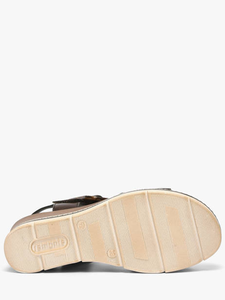 Sandales Talon Compensé En Cuir Remonte Marron accessoires 25 vue secondaire 5