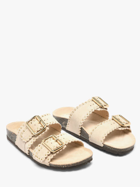 Mules Avec Brides En Cuir Semerdjian Beige accessoires ARIANNA vue secondaire 1