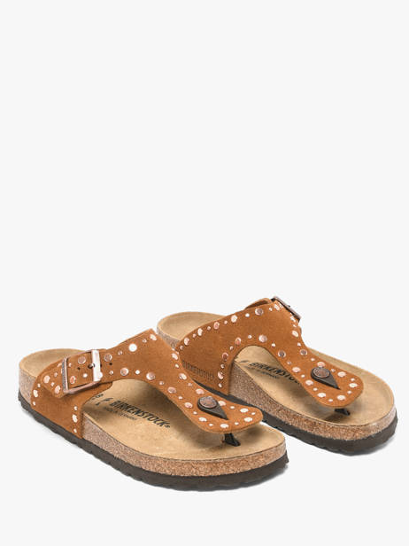 Mules En Cuir Birkenstock Marron accessoires 1031733 vue secondaire 2