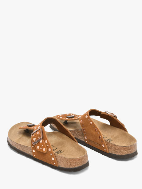 Mules En Cuir Birkenstock Marron accessoires 1031733 vue secondaire 3