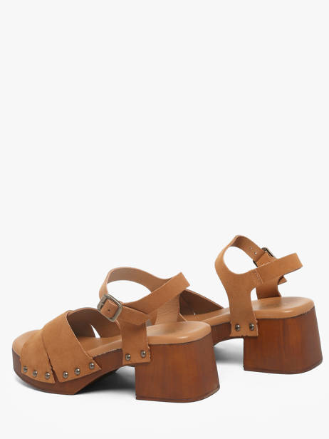 Sandales à Talon En Cuir Semerdjian Marron accessoires MICOL vue secondaire 2