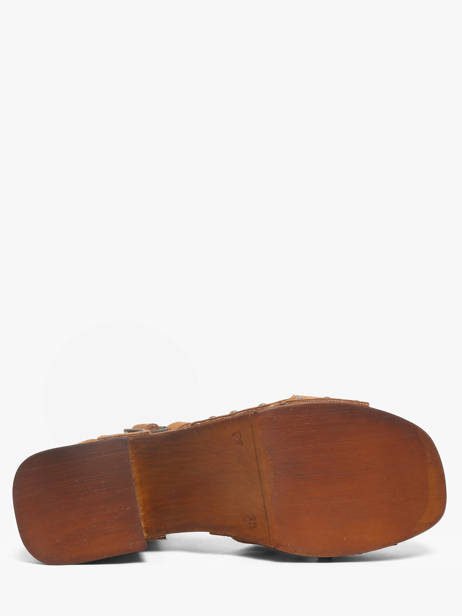 Sandales à Talon En Cuir Semerdjian Marron accessoires MICOL vue secondaire 4