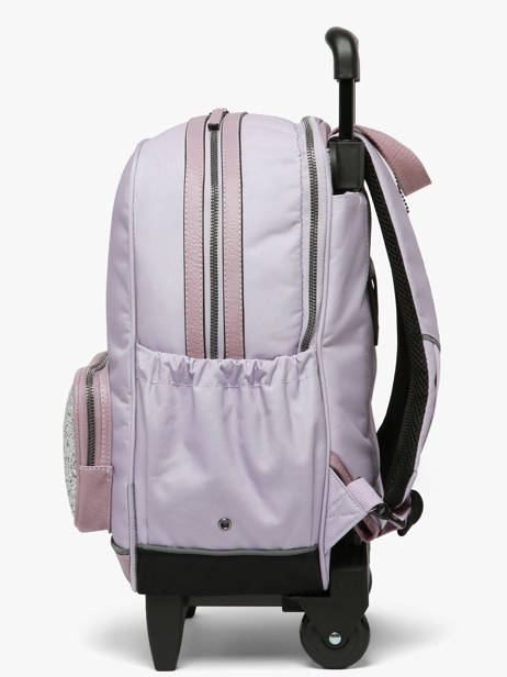 Sac A Dos à Roulettes 2 Compartiments Cameleon Violet vintage fantasy SR40 vue secondaire 3