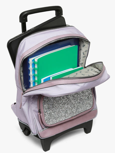 Sac A Dos à Roulettes 2 Compartiments Cameleon Violet vintage fantasy SR40 vue secondaire 4