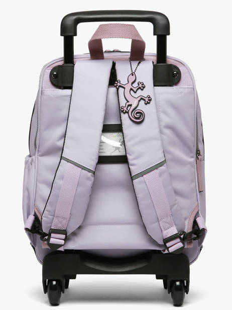 Sac A Dos à Roulettes 2 Compartiments Cameleon Violet vintage fantasy SR40 vue secondaire 5