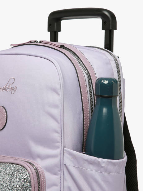 Sac A Dos à Roulettes 2 Compartiments Cameleon Violet vintage fantasy SR40 vue secondaire 7