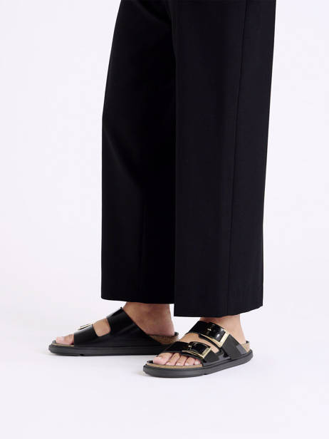 Mules Arizona Droplet En Cuir Birkenstock Noir accessoires 1029353 vue secondaire 1