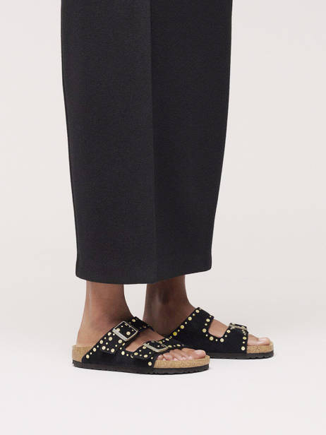 Mules Arizona Rivet En Cuir Birkenstock Noir accessoires 1030348 vue secondaire 1