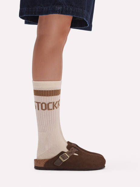 Mules Boston Braided En Cuir Birkenstock Marron accessoires 1031716 vue secondaire 1