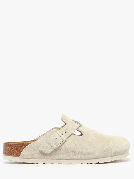 Mules Boston En Cuir Birkenstock Blanc accessoires 1031662