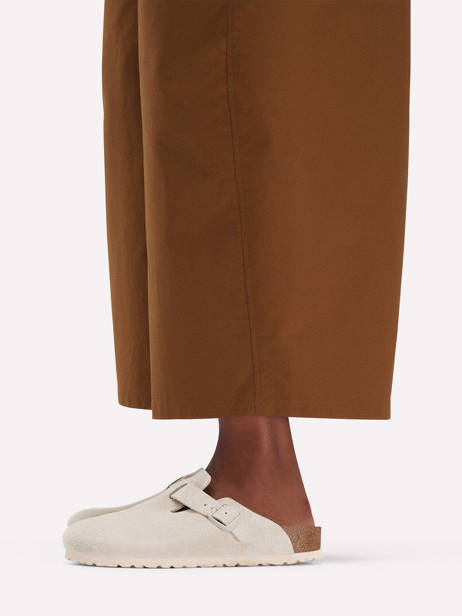 Mules Boston En Cuir Birkenstock Blanc accessoires 1031662 vue secondaire 1