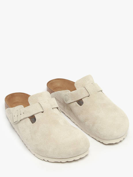 Mules Boston En Cuir Birkenstock Blanc accessoires 1031662 vue secondaire 2