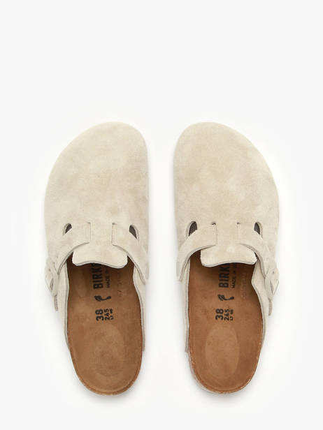 Mules Boston En Cuir Birkenstock Blanc accessoires 1031662 vue secondaire 4