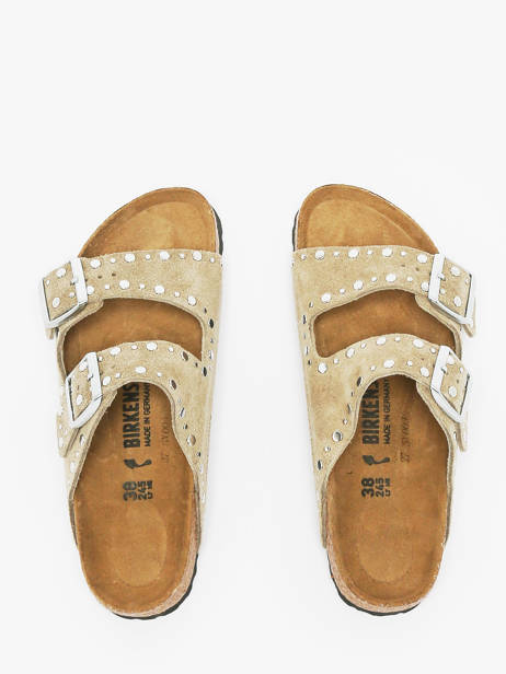Mules Arizona Rivet En Cuir Birkenstock Marron accessoires 1029390 vue secondaire 4