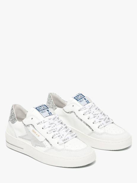 Sneakers En Cuir Semerdjian Blanc accessoires ALED611 vue secondaire 1
