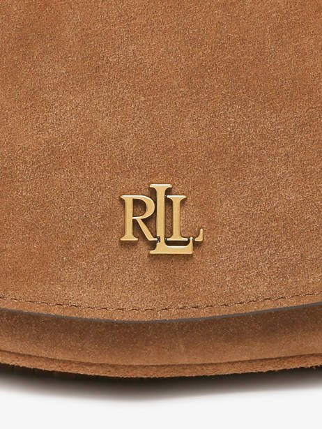 Sac Bandoulière Dryden Cuir Lauren ralph lauren Marron dryden 31P11793 vue secondaire 3