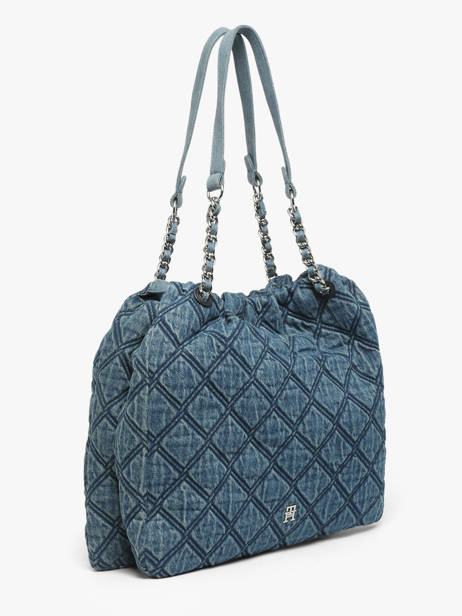 Sac Porté épaule Th Feminine  Coton Tommy hilfiger Bleu th feminine  AW18866 vue secondaire 2