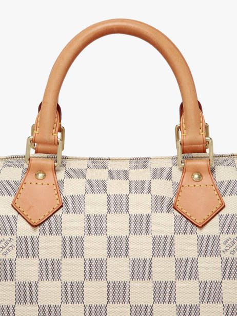 Sac à Main D'occasion Louis Vuitton Speedy 30 Damier Azur Louis vuitton Bleu second life DU1098 vue secondaire 3
