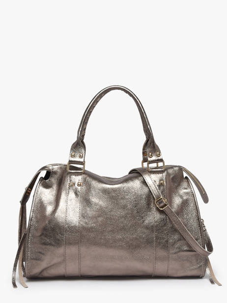 A4 Size Shoulder Bag Nine Leather Milano Silver nine NI24095O other view 4
