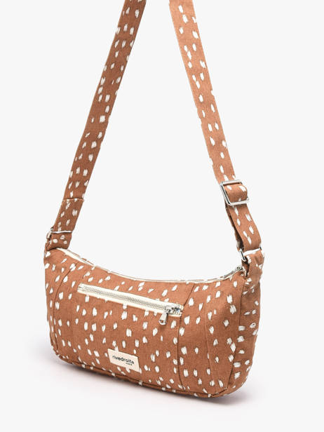 Recycled Cotton Mini Charlot Crossbody Bag Rivedroite Brown biche oh ma biche CHARXSBI other view 2
