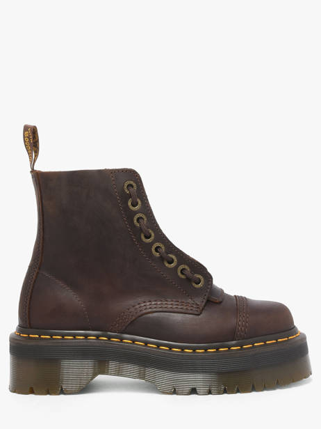 Platform Boots In Leather Dr martens Brown accessoires 40910200