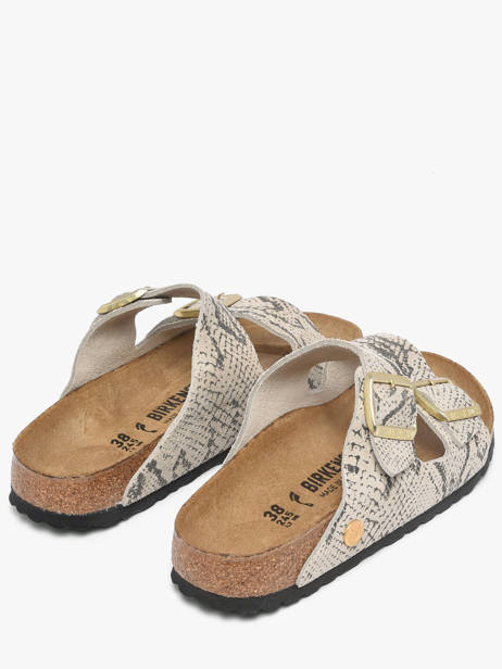 Mules En Cuir Birkenstock Gris accessoires 1033065 vue secondaire 2