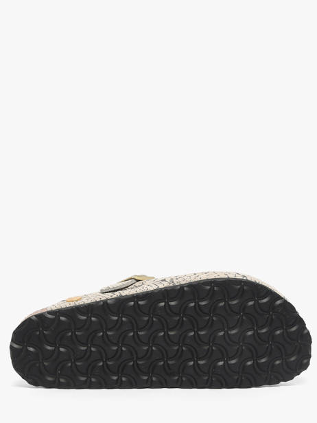 Mules En Cuir Birkenstock Gris accessoires 1033086 vue secondaire 4