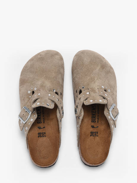Mules Boston Rivet En Cuir Birkenstock Marron accessoires 1030418 vue secondaire 4