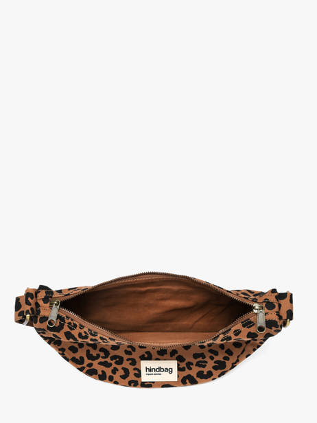 Sac Bandoulière Leopard Coton Hindbag Marron leopard LE vue secondaire 2