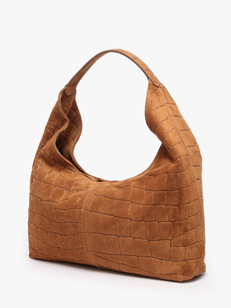 Sac Porté épaule Velvet Croco Milano Marron velvet croco CV26061 vue secondaire 1