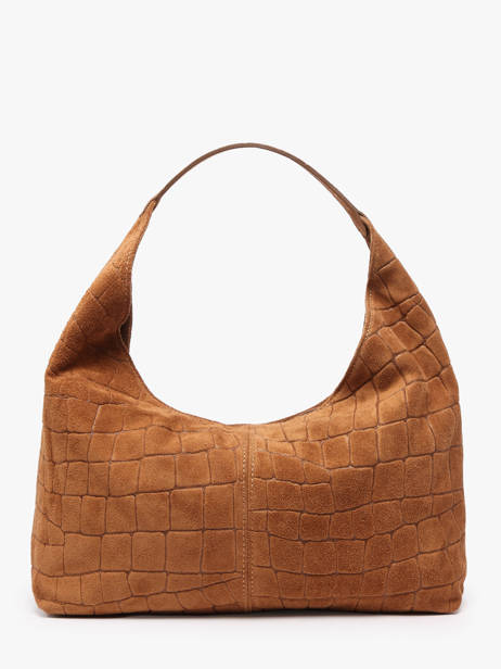 Sac Porté épaule Velvet Croco Milano Marron velvet croco CV26061 vue secondaire 3