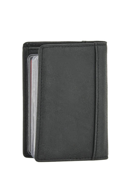 Card Holder Leather Hexagona Black instinct 667290 other view 1