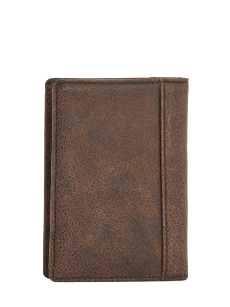 Wallet Leather Hexagona Brown instinct 667471 other view 1