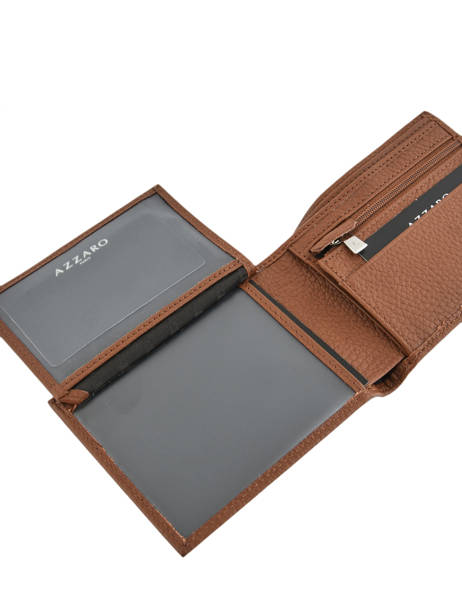 Wallet Leather Azzaro Brown trigger AZ907129 other view 3