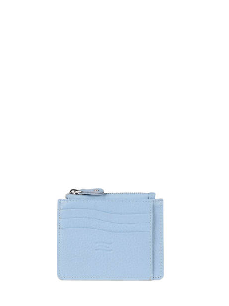 Leather Caviar Card Holder Crinkles Blue caviar 14284