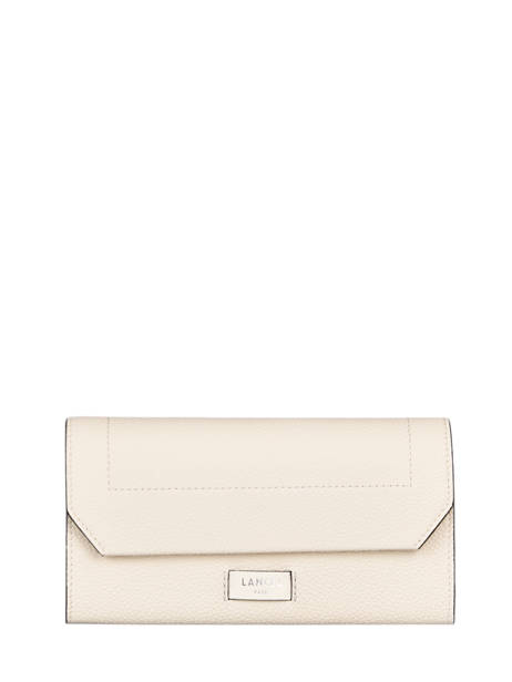 Slim Leather Wallet Ninon Lancel Beige ninon A09986