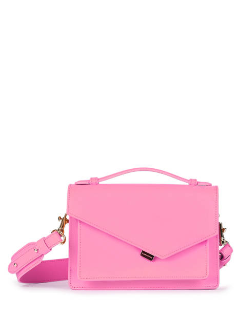 Sac Bandoulière Zoé Cuir Lancaster Rose zoe 10