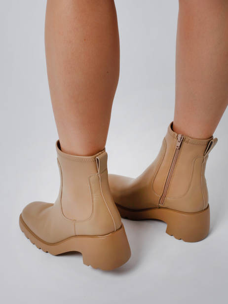 Bottines Link En Cuir Unisa Beige women LINK vue secondaire 2