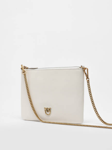 Sac Bandoulière Classic Love Flat Bag Cuir Pinko Blanc love bag icon A0F1 vue secondaire 2