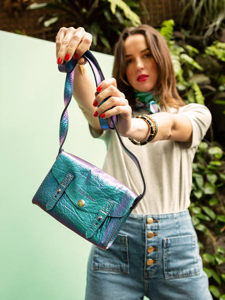 Leather Mini Indispensable Crossbody Bag Scarabee Paul marius Blue scarabee MINISCA