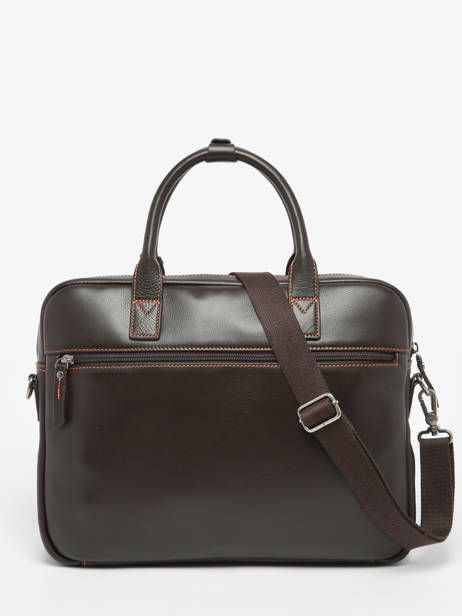 Business Bag Foulonné Leather Etrier Brown foulonne EFOU8151 other view 4